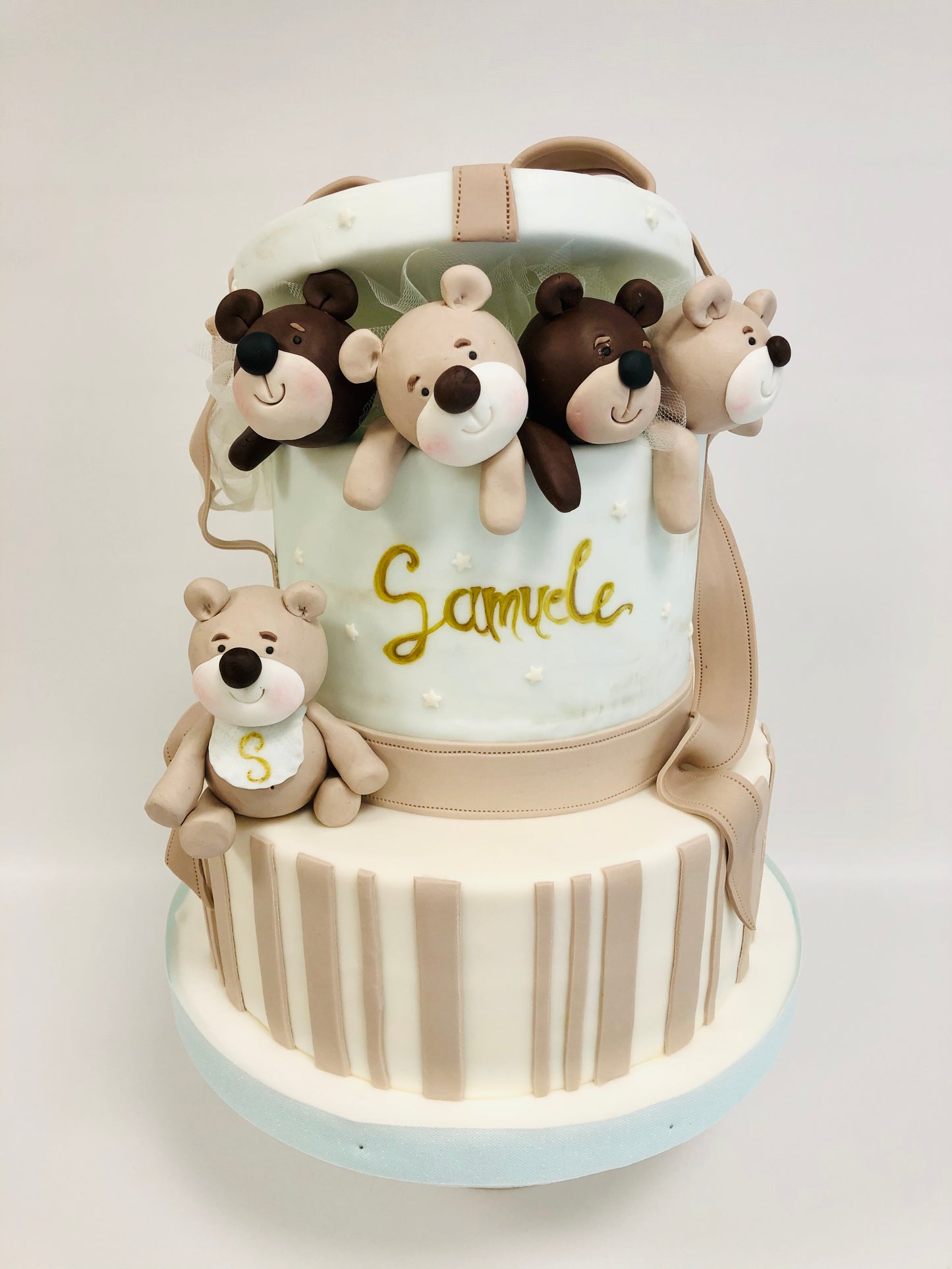 Torta battesimo orsetti