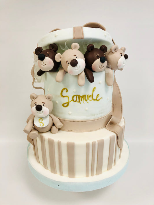 Torta battesimo orsetti