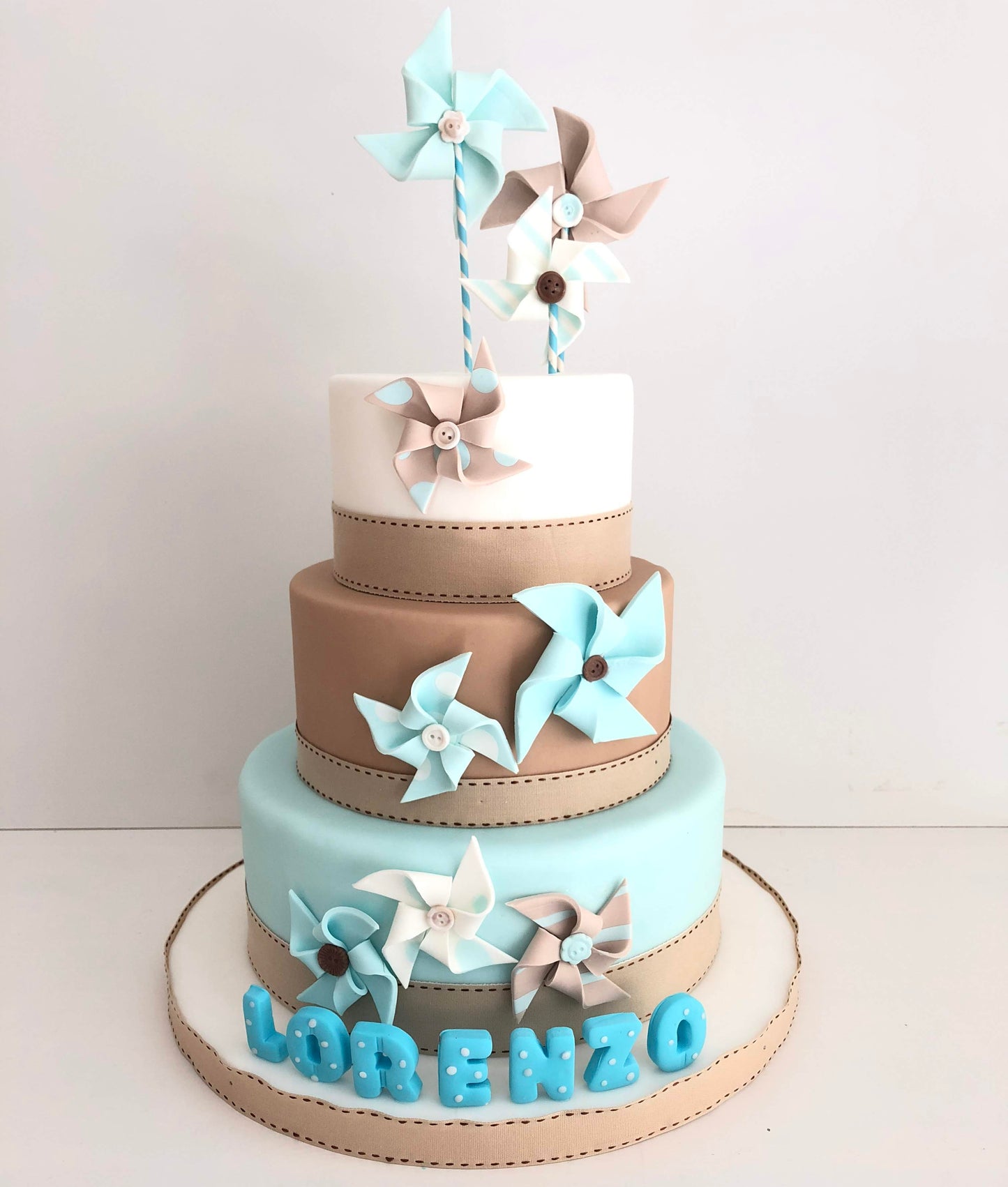 Torta battesimo girandole